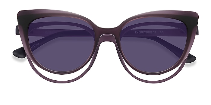 Purple Avenida Clip-On -  Plastic Eyeglasses