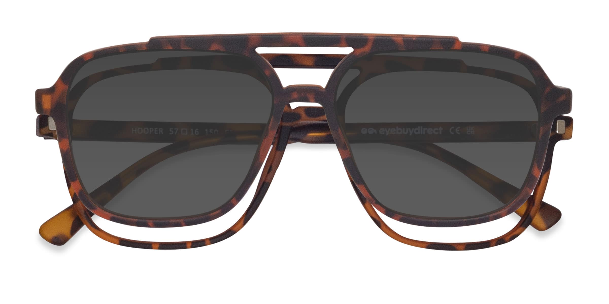 Hooper Clip-On Aviator Black Full Rim Eyeglasses | Eyebuydirect