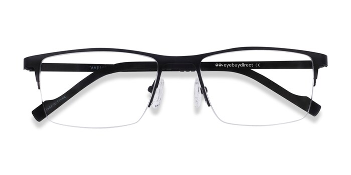 Algorithm Rectangle Black Semi Rimless Eyeglasses