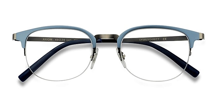 Light Blue Axiom -  Lightweight Metal Eyeglasses