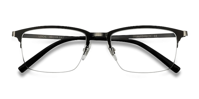 Matte Black Logic -  Lightweight Metal Eyeglasses