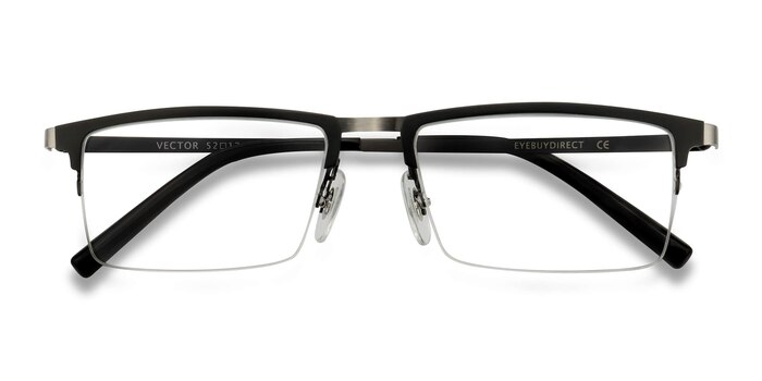 Black Vector -  Lightweight Metal Eyeglasses