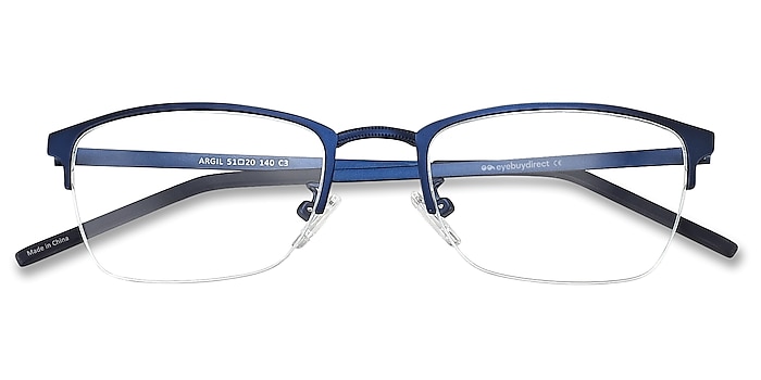 Matte Navy Argil -  Lightweight Metal Eyeglasses