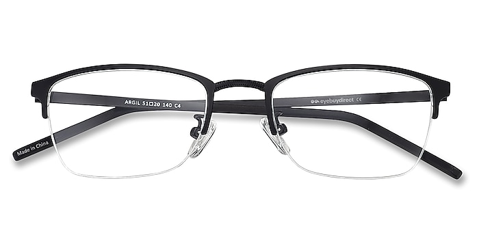 Matte Black  Argil -  Lightweight Metal Eyeglasses