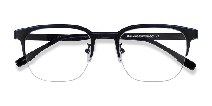 Blue Black Fathom -  Metal Eyeglasses
