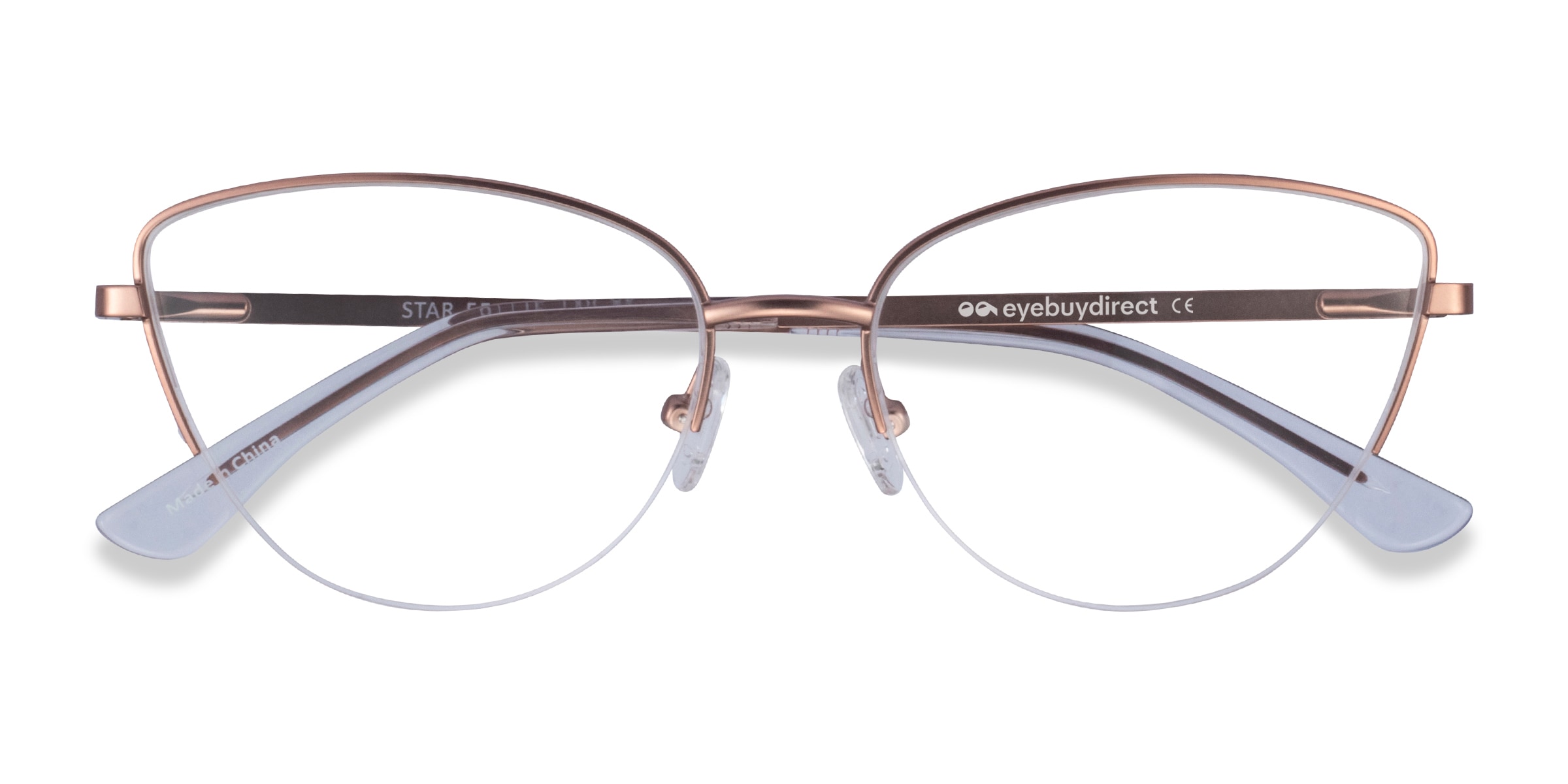 Star Cat Eye Rose Gold Glasses for Women | Eyebuydirect Canada