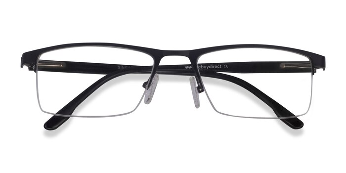 Matte Black Singapore -  Metal Eyeglasses