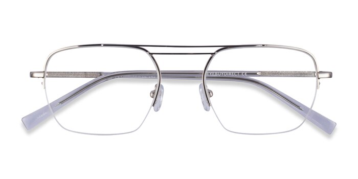 Silver Clear Cabrini -  Metal Eyeglasses