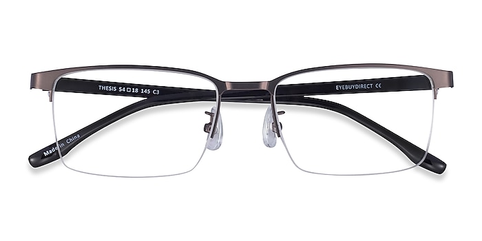 Gunmetal Black Thesis -  Metal Eyeglasses