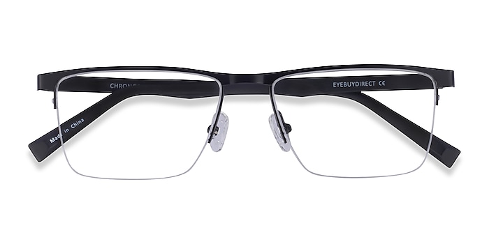 Black Chronos -  Metal Eyeglasses