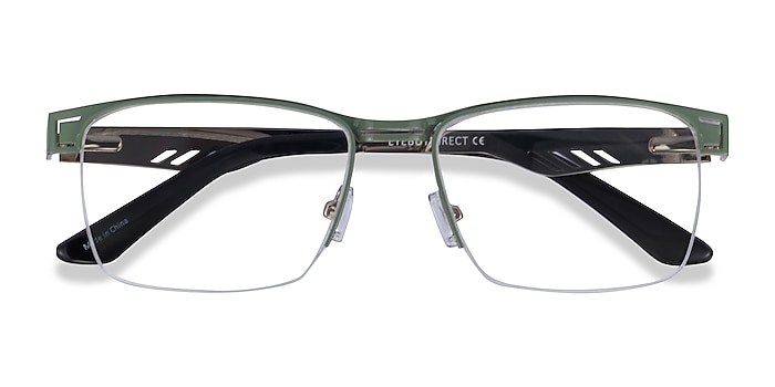 Green Silver Black Taxi -  Metal Eyeglasses