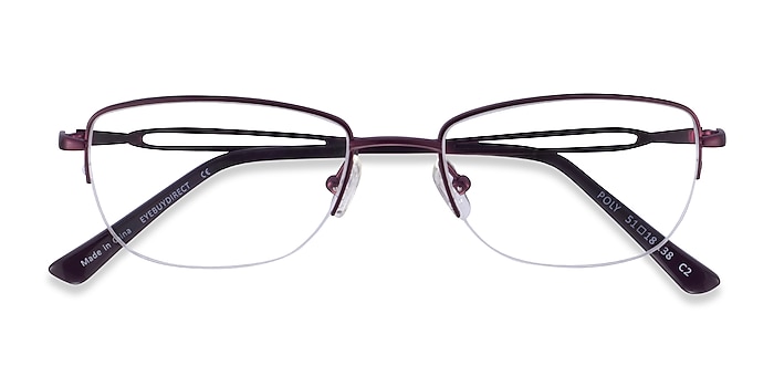 Matte Purple Poly -  Titanium Eyeglasses