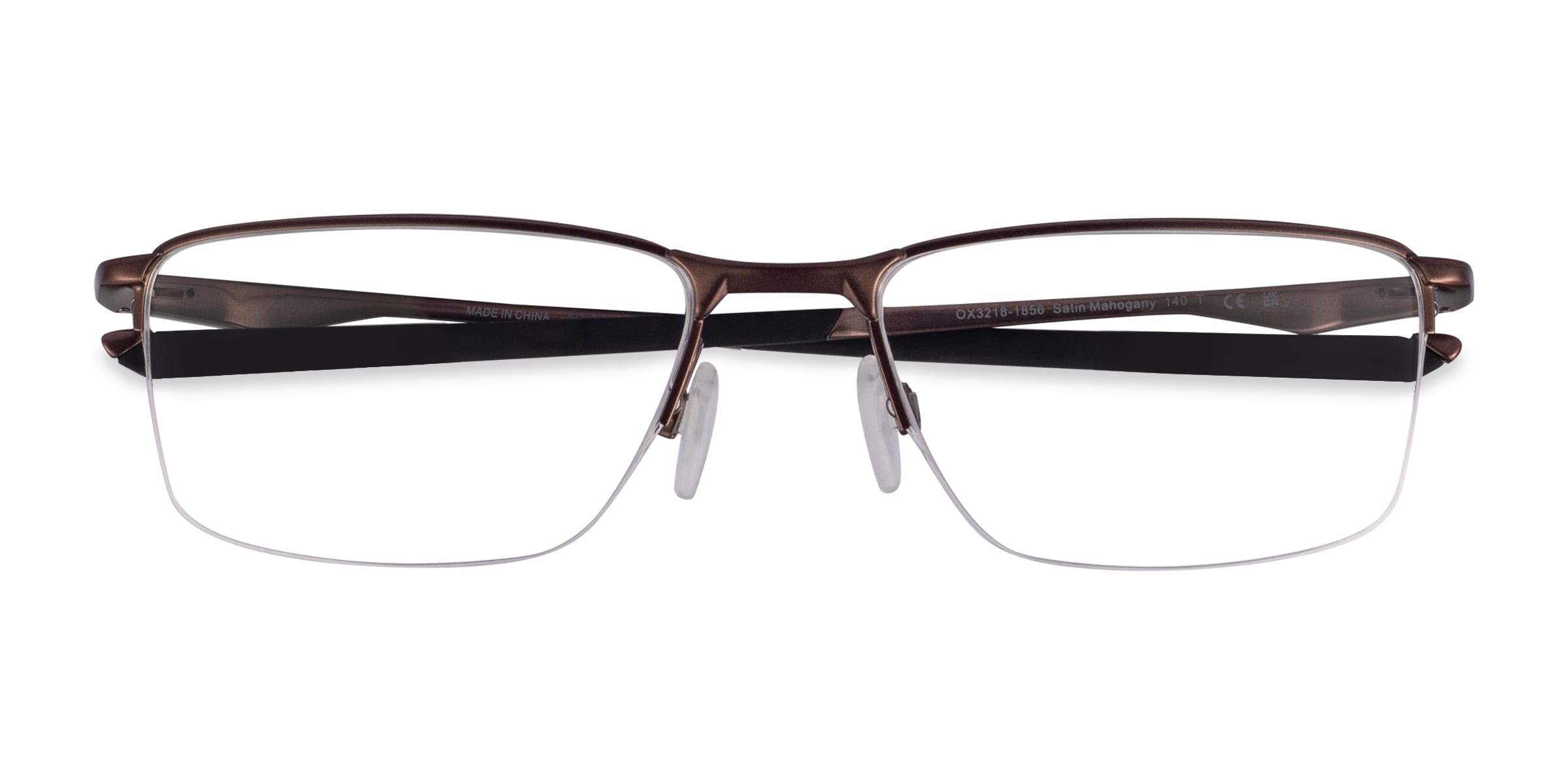 Oakley Socket 5.5 - Rectangle Satin Mahogany Frame Glasses For Men