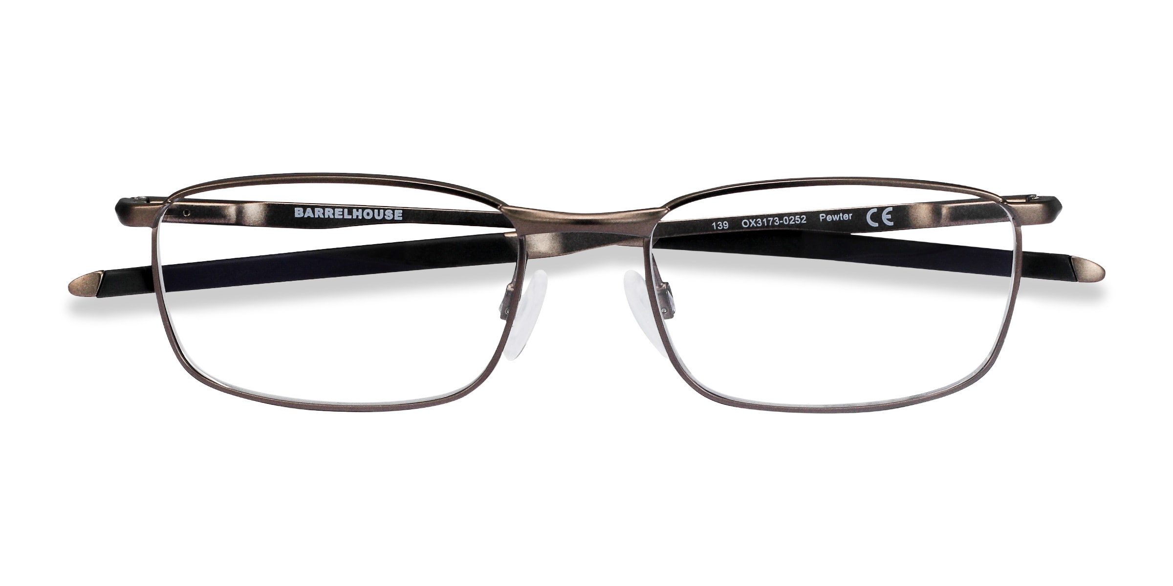 Oakley Barrelhouse - Rectangle Pewter Frame Glasses For Men 
