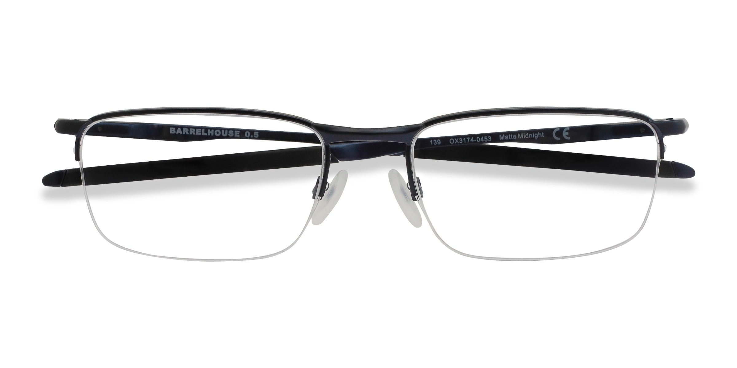 Oakley Barrelhouse 0.5 - Rectangle Matte Midnight Frame Glasses For Men |  Eyebuydirect
