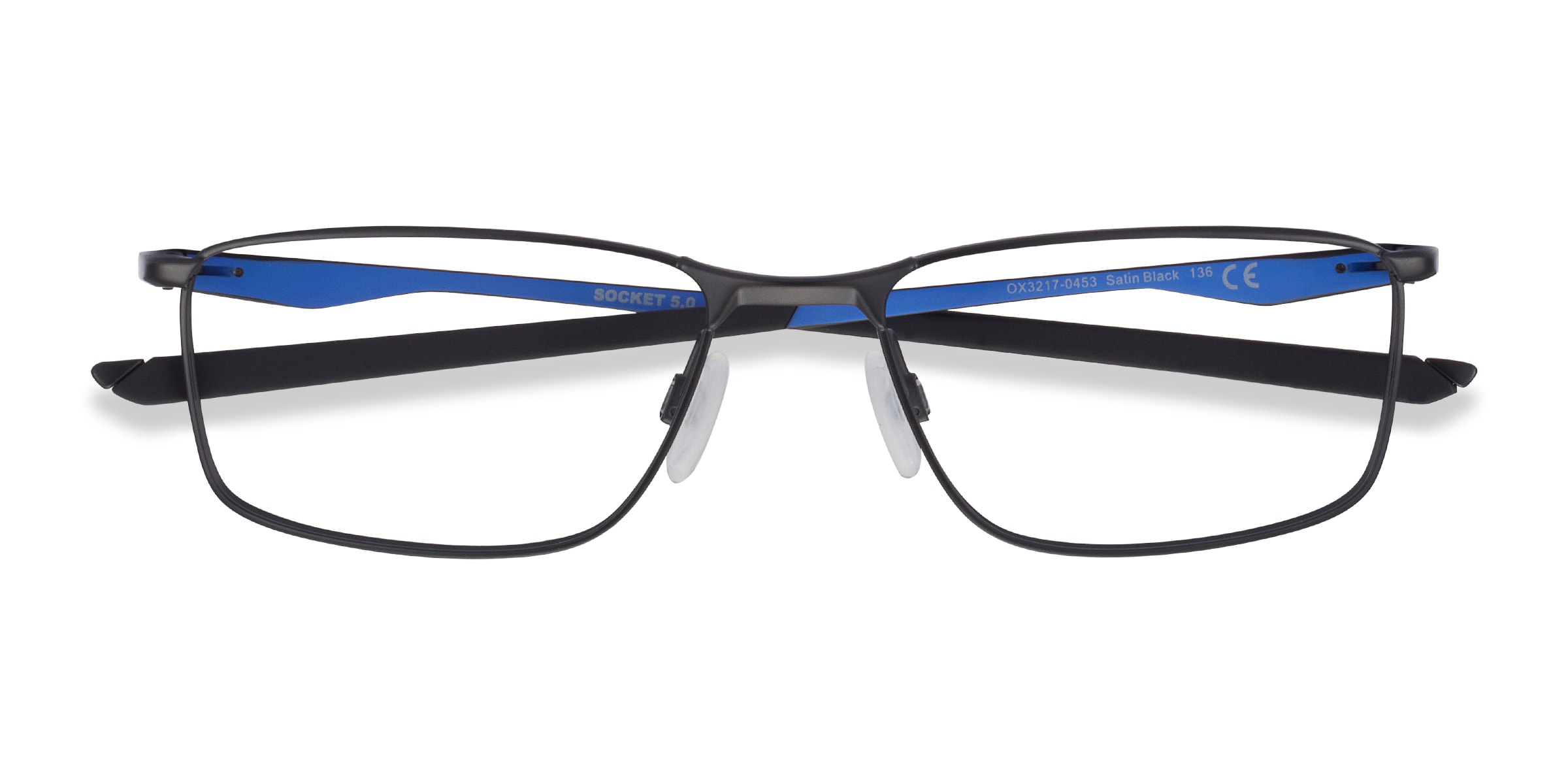 Oakley Socket 5.0 - Rectangle Satin Black & Blue Frame Eyeglasses 