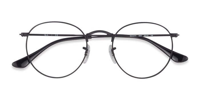 Black Ray-Ban RB3447V -  Lightweight Metal Eyeglasses