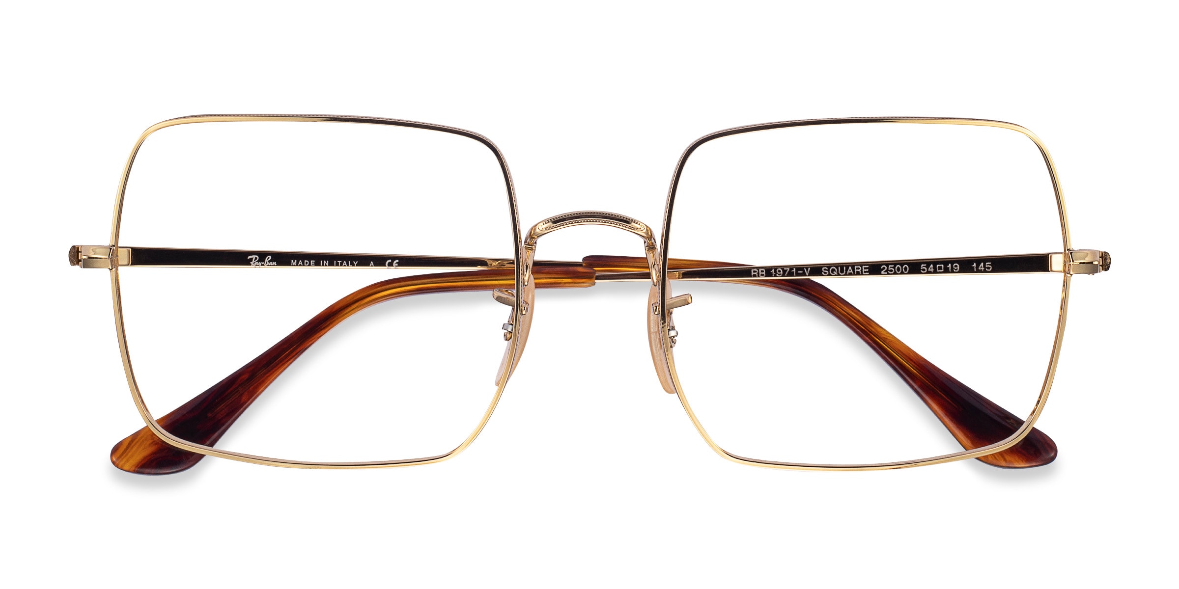 ray ban square gold frame