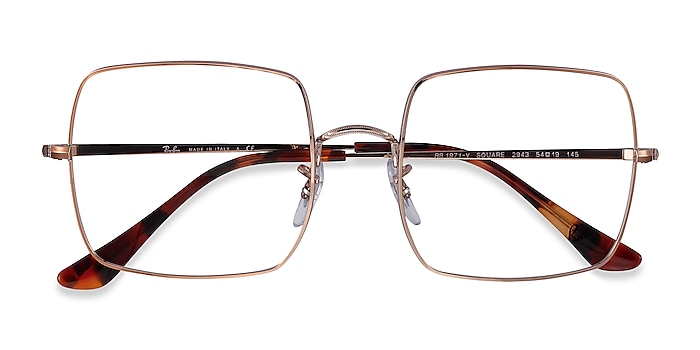 Ray-Ban Square - Square Bronze Frame Glasses For Women | Eyebuydirect