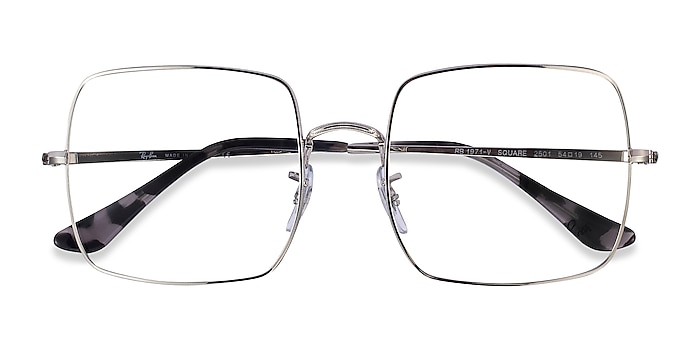 Silver Ray-Ban Square -  Metal Eyeglasses