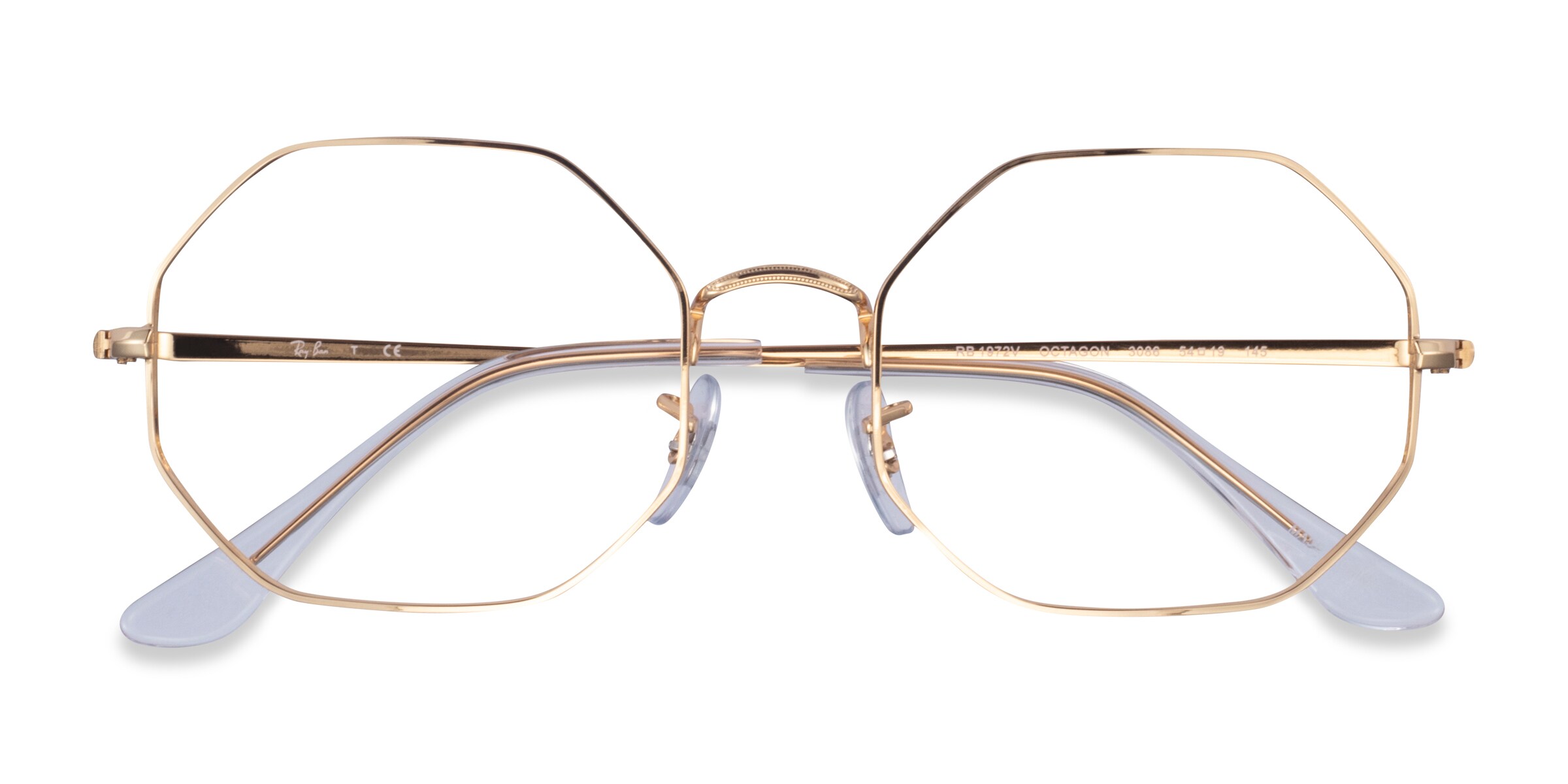 Ray Ban Octagon Geometric Gold Frame Eyeglasses Eyebuydirect