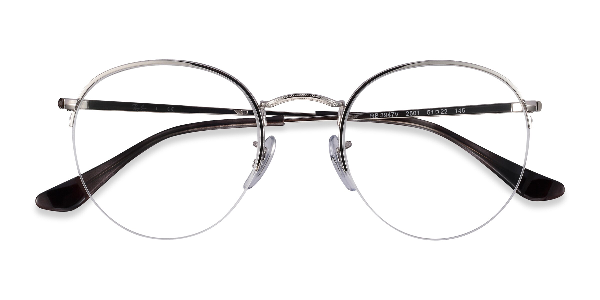 Silver 2025 round eyeglasses