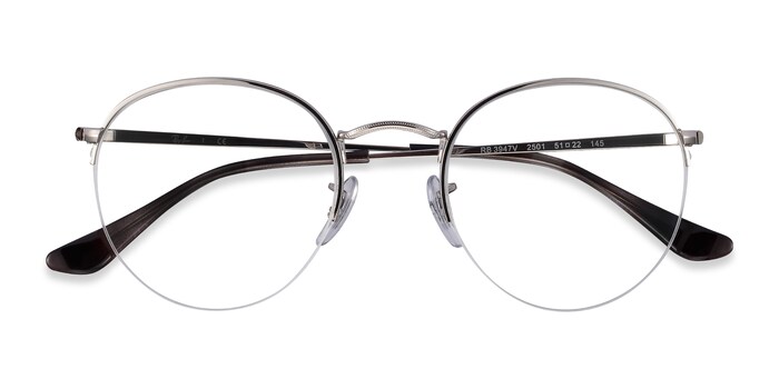 Ray-Ban RB3947V Round - Round Silver Frame Eyeglasses | Eyebuydirect