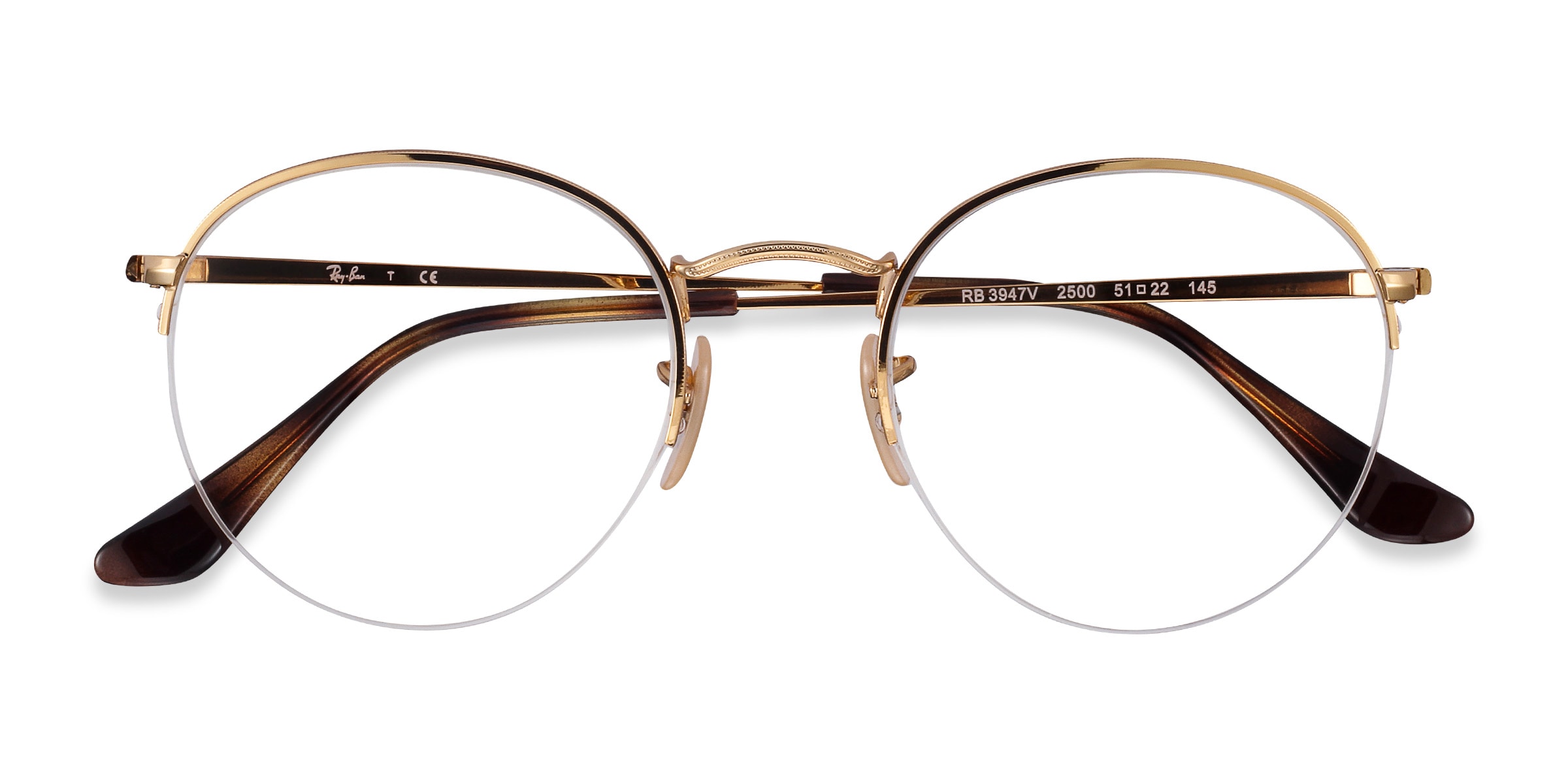 Ray-Ban RB3947V Round - Round Gold Frame Eyeglasses | Eyebuydirect