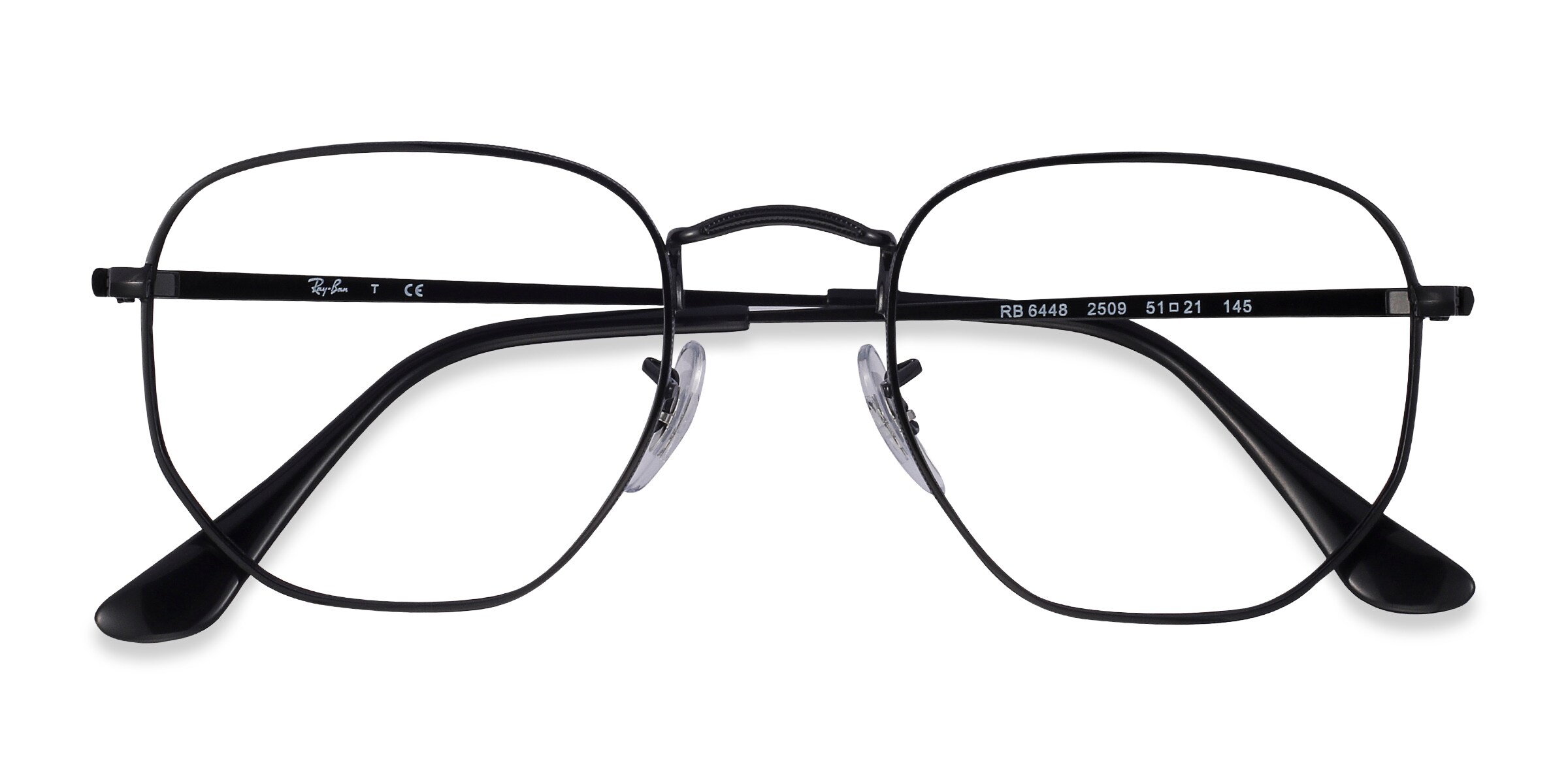 Ray-Ban RB6448 - Square Black Frame Eyeglasses | EyeBuyDirect