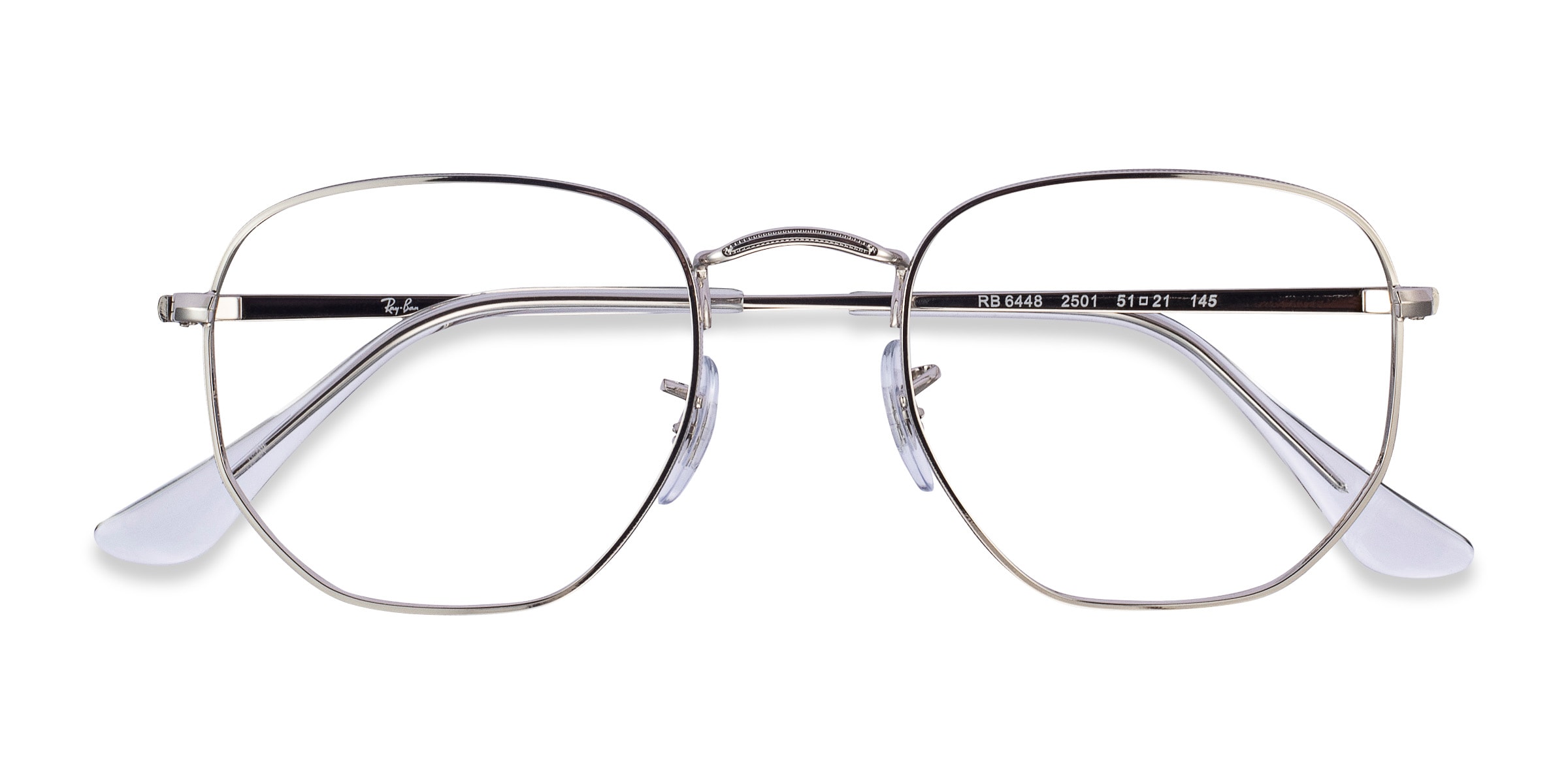 Silver ray ban hot sale glasses