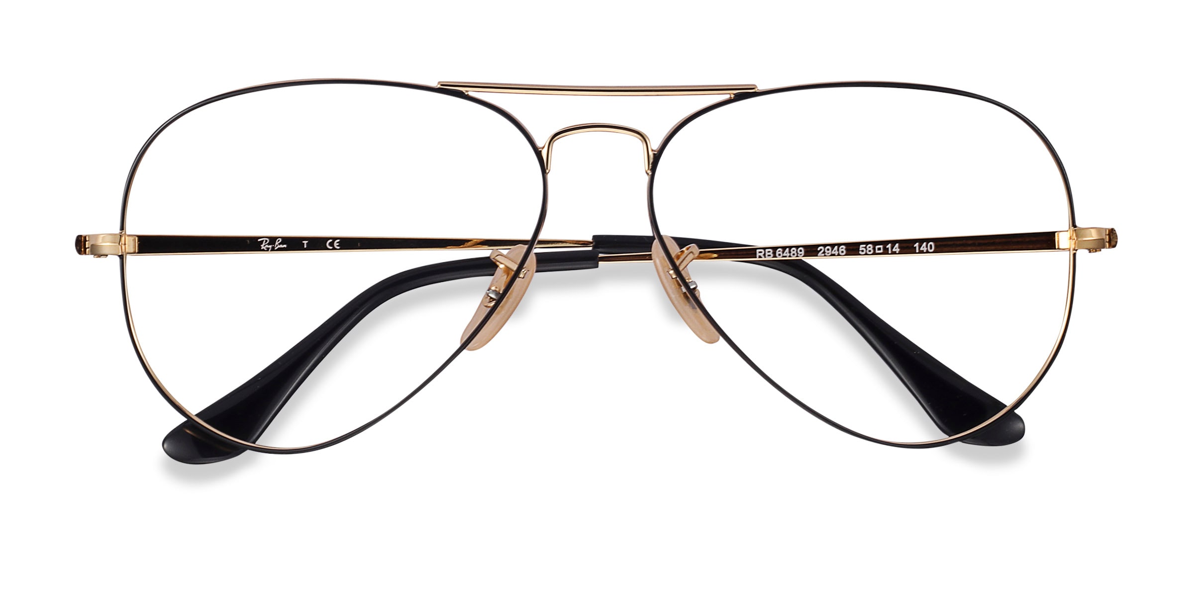 Ray ban black and best sale gold eyeglasses