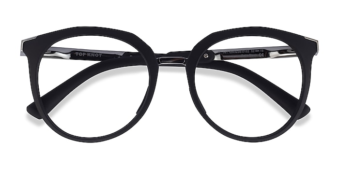Black & Silver Oakley Top Knot -  Acetate Eyeglasses