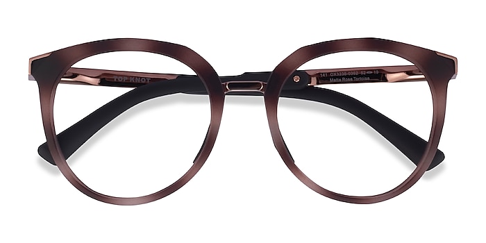 Matte Rose & Tortoise Oakley Top Knot -  Acetate Eyeglasses