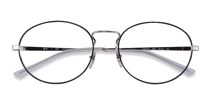 Black & Silver Ray-Ban RB6439 -  Metal Eyeglasses