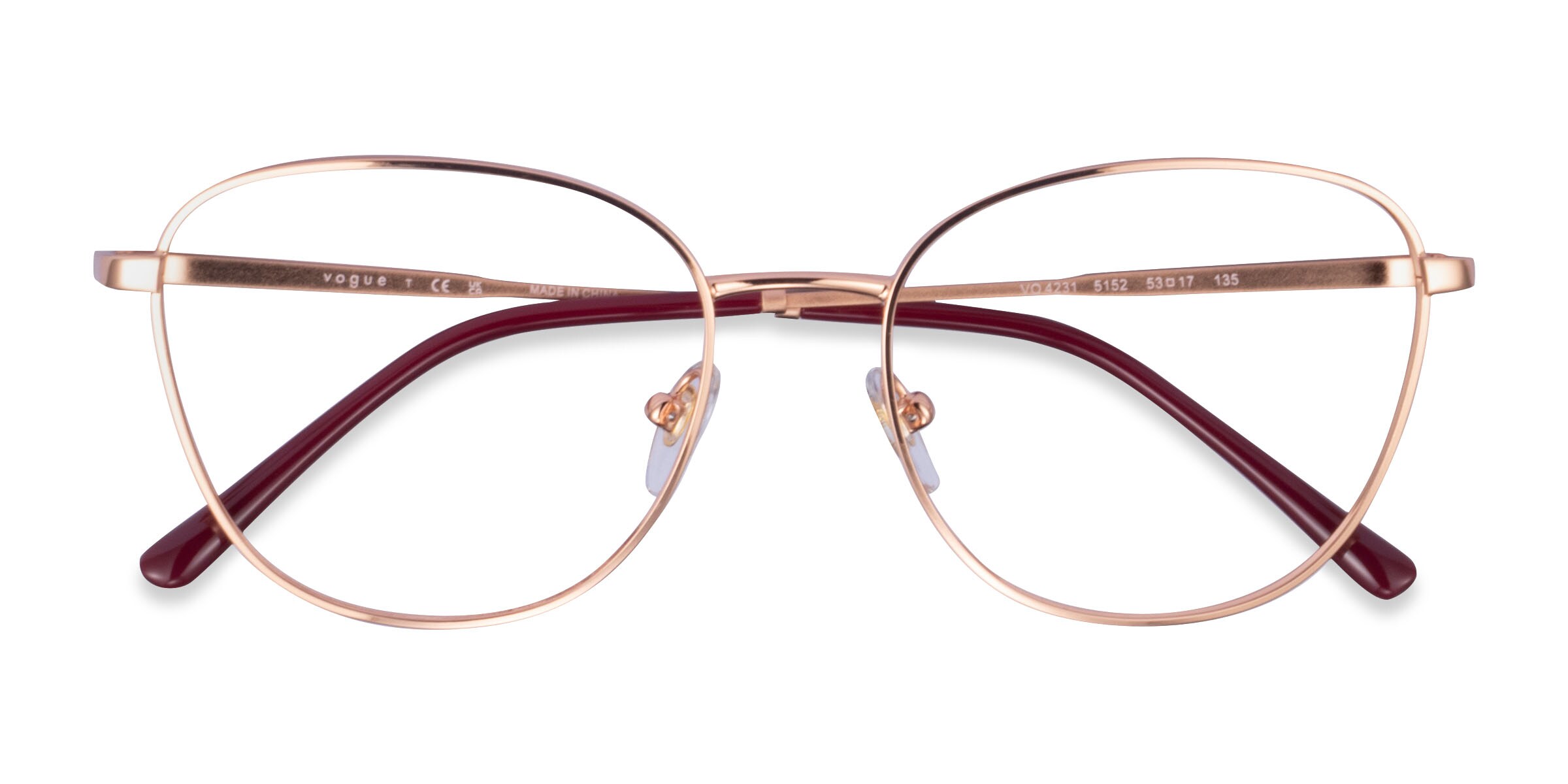 Vogue Eyewear VO4231 Oval Rose Gold Frame Glasses For Women