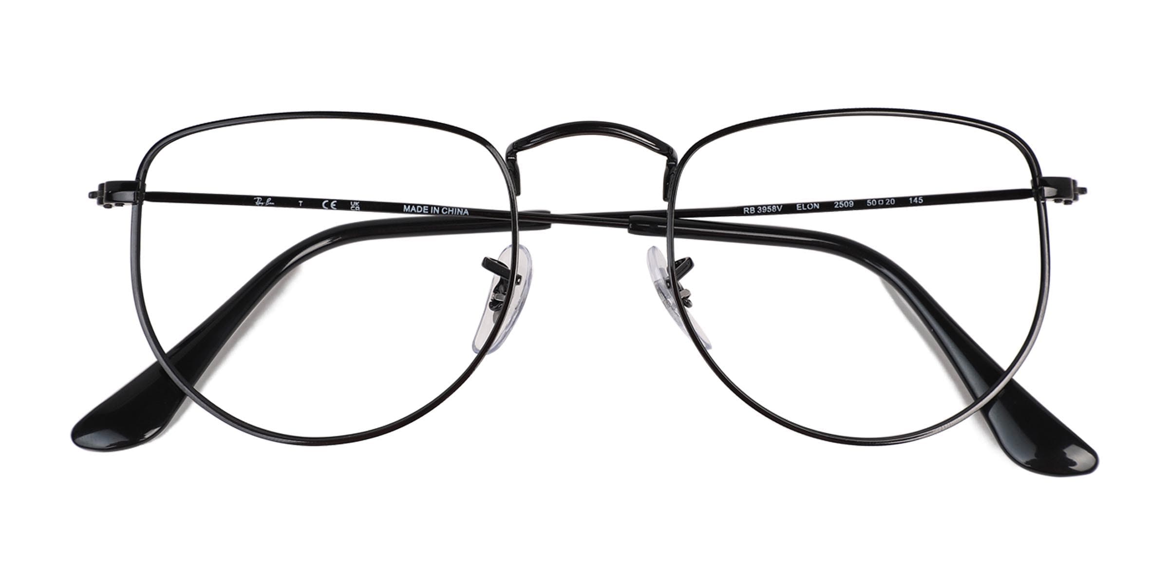 Ray-Ban RB3958V Elon - Geometric Black Frame Eyeglasses