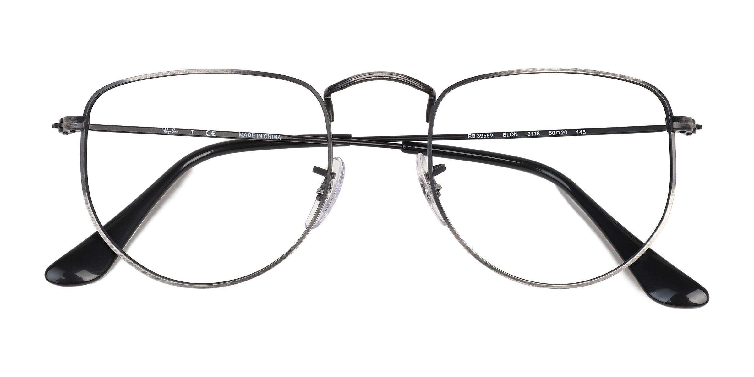 Ray-Ban RB3958V Elon - Geometric Black Frame Eyeglasses