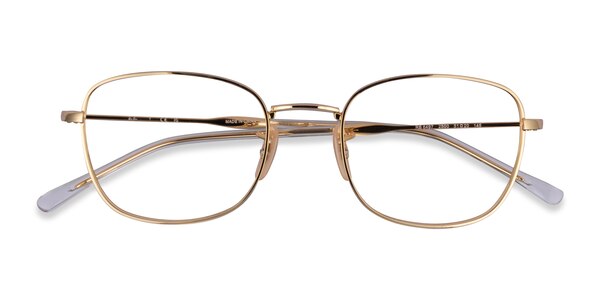 Ray-Ban RB6497 - Oval Gold Frame Eyeglasses | Eyebuydirect