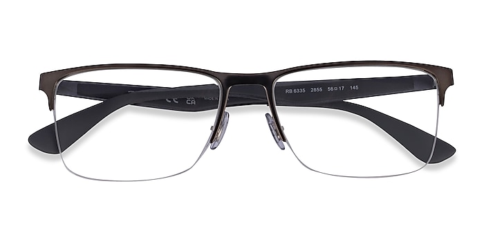 Matte Gunmetal Ray-Ban RB6335 -  Metal Eyeglasses