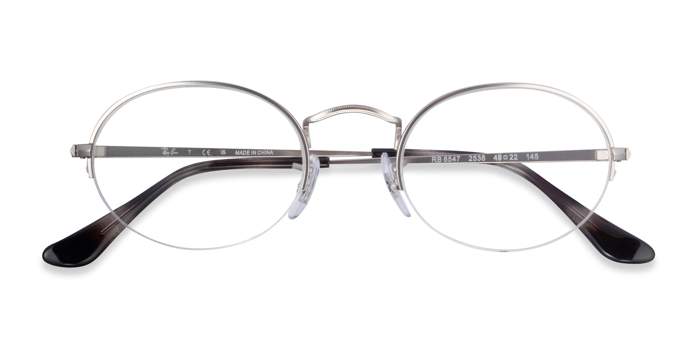 レイバン　RB6547 OVAL GAZE Eyeglasses with Black Frame - RB6547 | Ray-Ban®