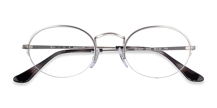 Matte Silver Ray-Ban RB6547 -  Metal Eyeglasses