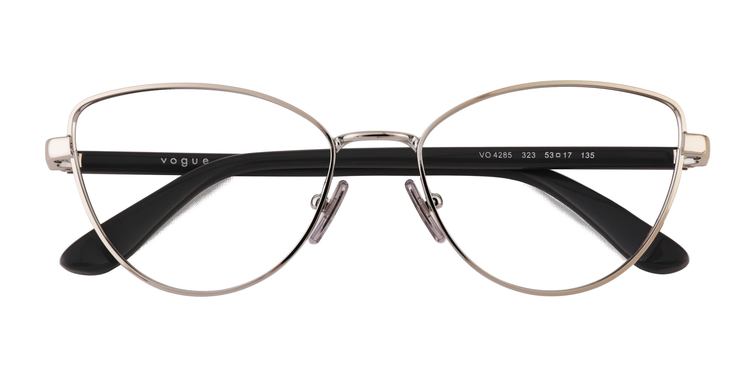 Vogue Eyewear VO4285 - Cat Eye Silver Frame Glasses For Women | Eyebuydirect