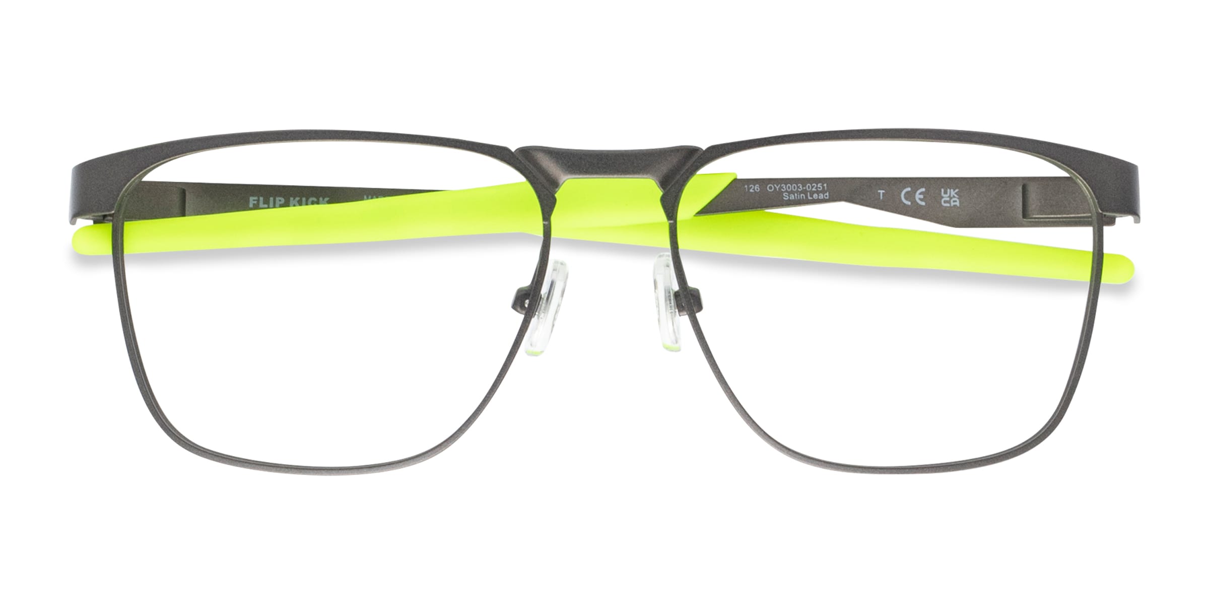 Oakley Flip Kick - Square Gunmetal Frame Eyeglasses | Eyebuydirect