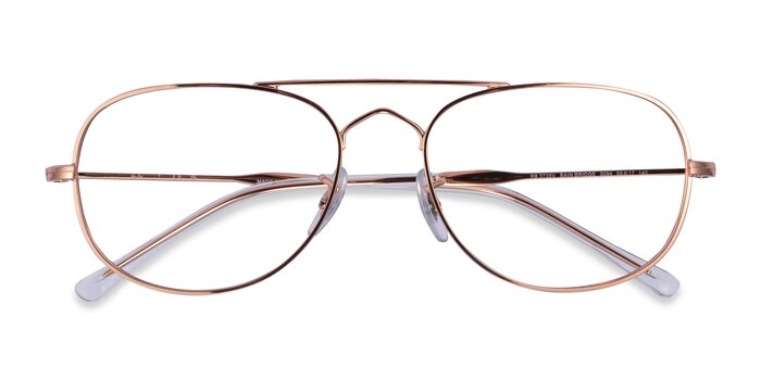 Rose Gold Ray-Ban RB3735V Bain Bridge -  Metal Eyeglasses