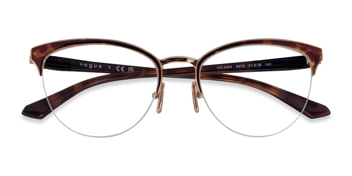 Tortoise Gold Vogue Eyewear VO4304 -  Metal Eyeglasses