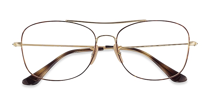 Gold Tortoise Ray-Ban RB6499 -  Metal Eyeglasses