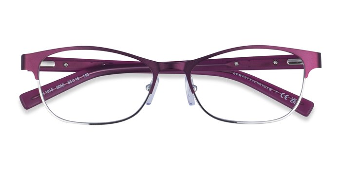 Shiny Purple Silver Armani Exchange AX1010 -  Metal Eyeglasses