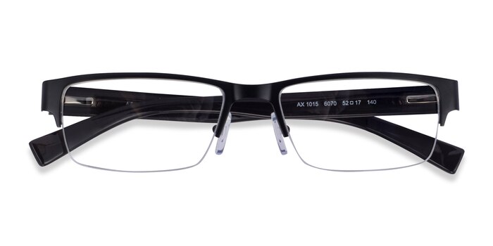 Shiny Black Armani Exchange AX1015 -  Metal Eyeglasses