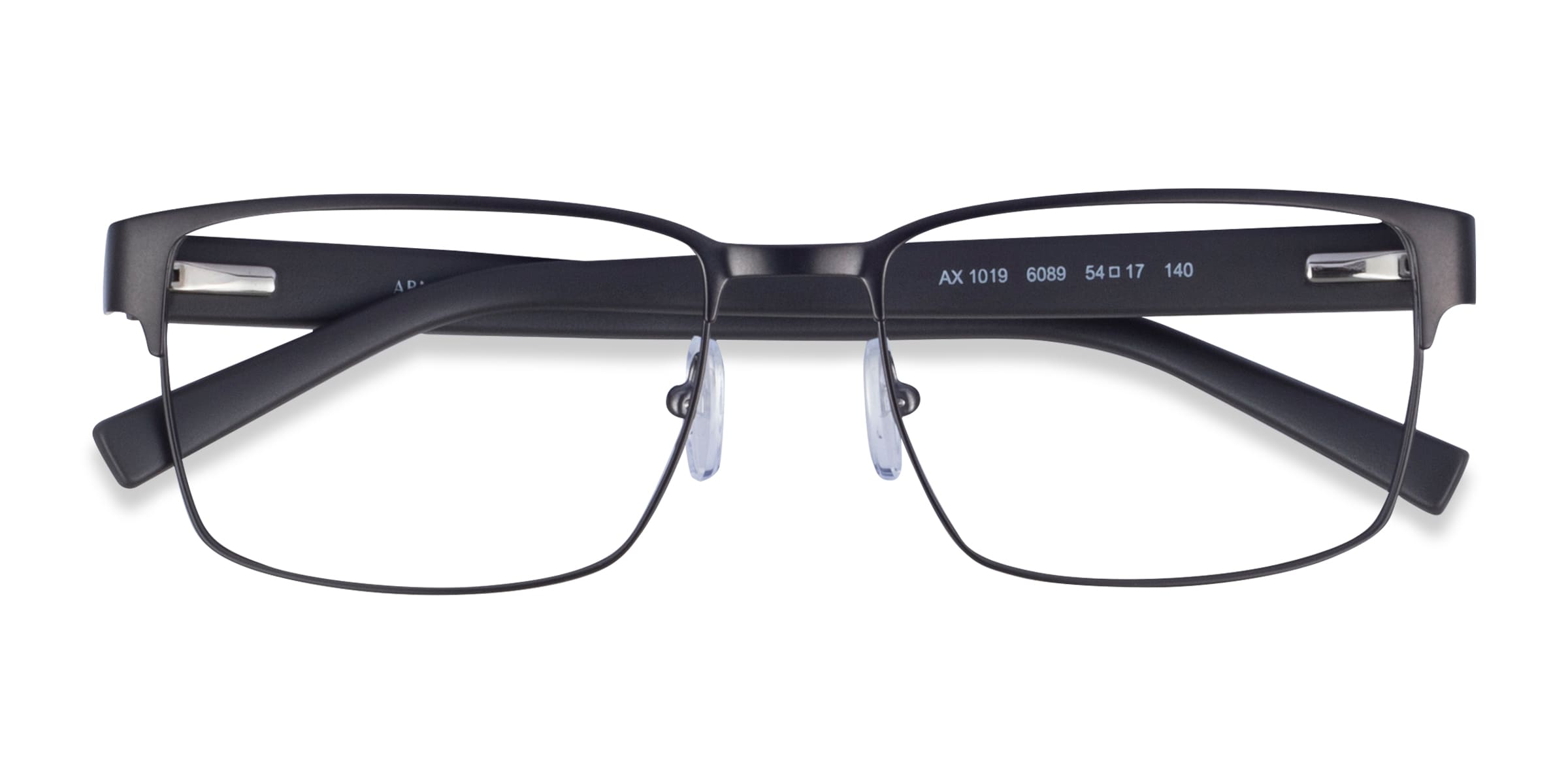 Armani Exchange AX1019 - Rectangle Matte Gunmetal Frame Eyeglasses ...
