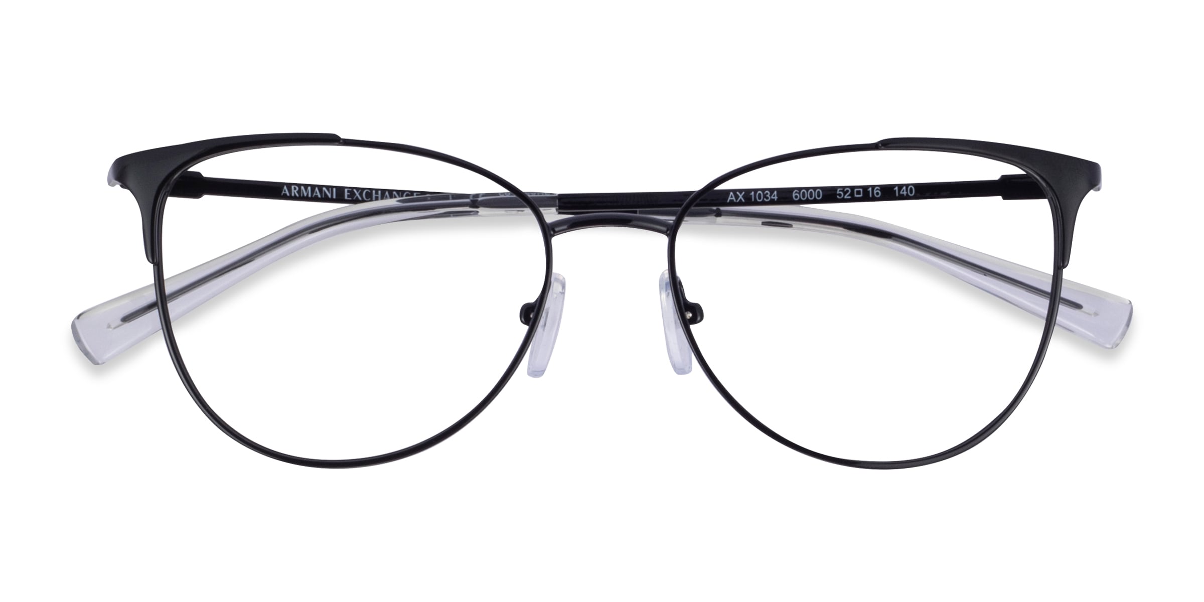 Armani Exchange AX1034 - Cat Eye Shiny Black Frame Eyeglasses | Eyebuydirect